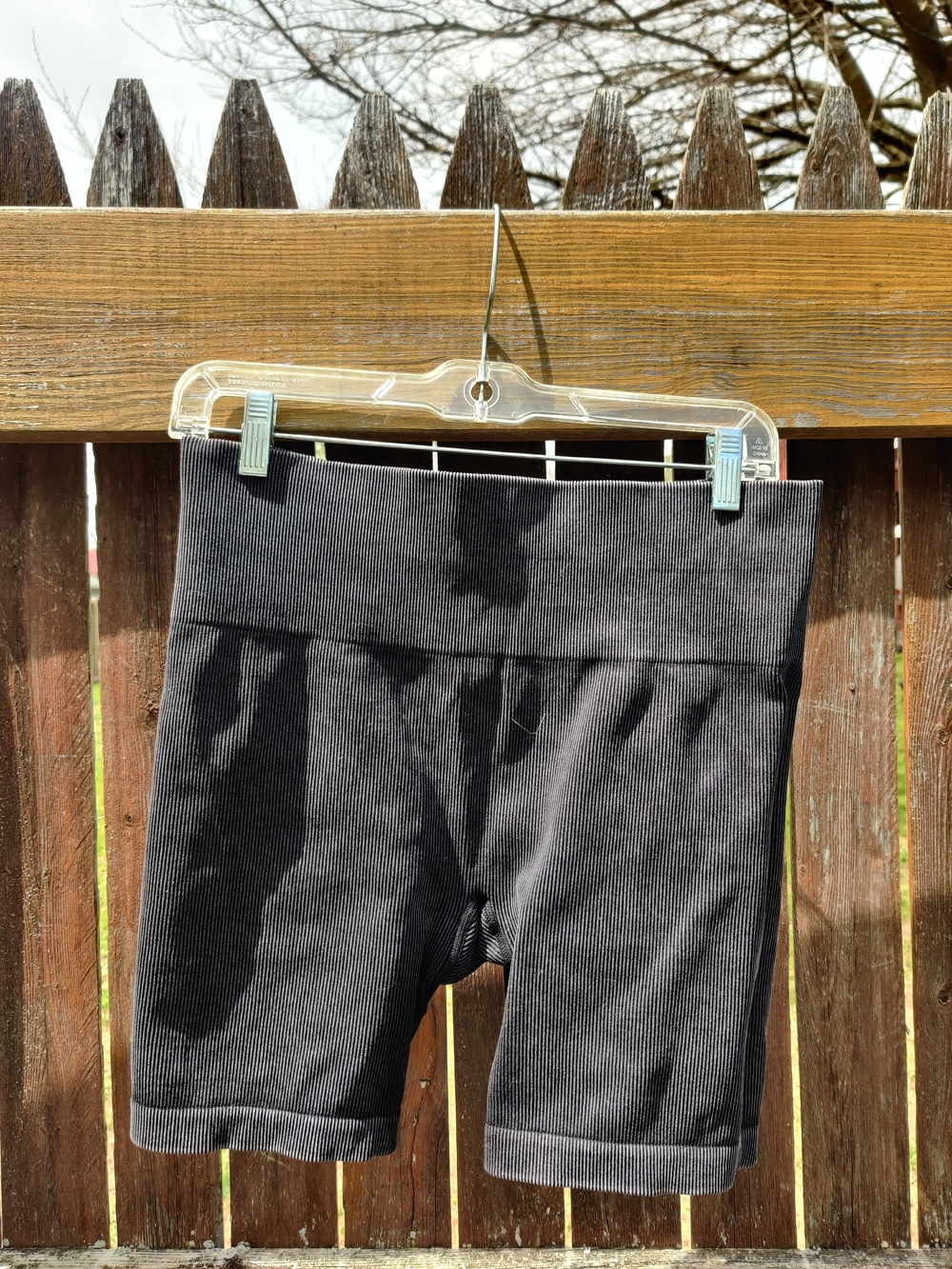 Target Black Ribbed Athletic Bike Shorts